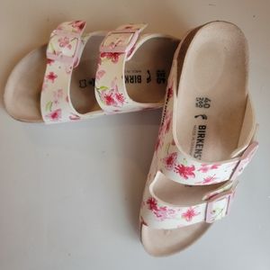 Floral Birkenstock.  Size 40. Only worn to try on